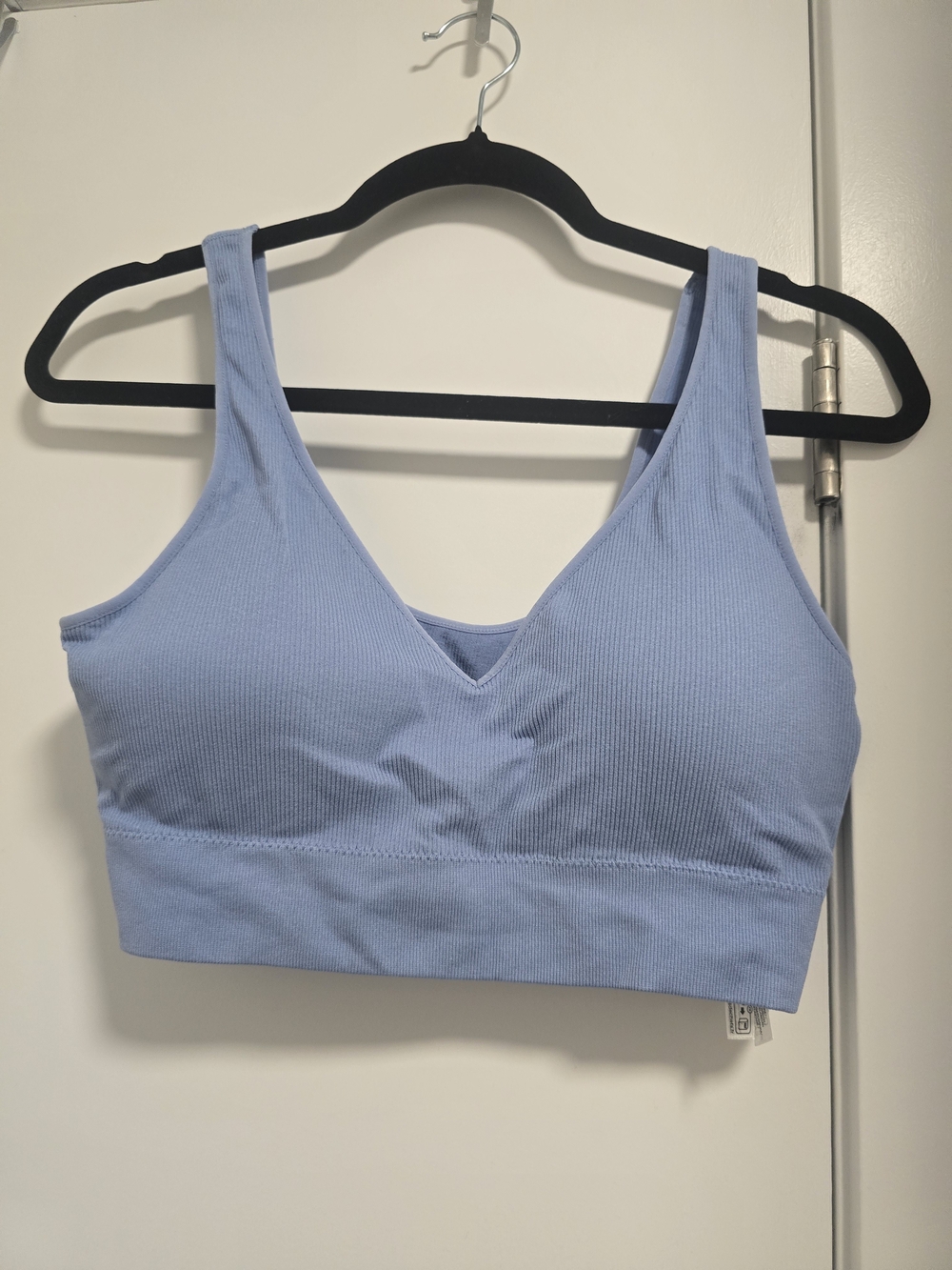 Ribbed V-Neck Seamless Bralette Set